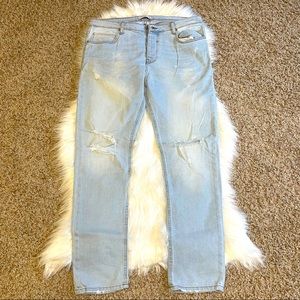 🔥Zara Man Denimwear Ripped Skinny Jeans